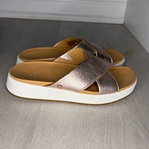 UGG rose gold sandals
